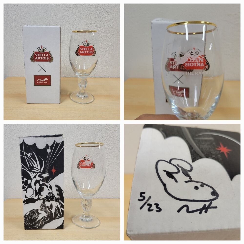 RARE Tommii Lim x Stella Artois 2023 Year Of The Rabbit ART signed box chalice